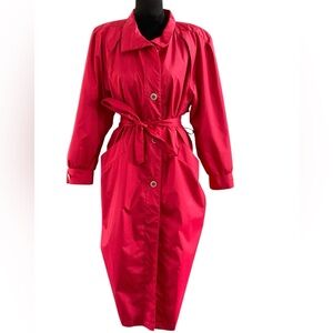 J. Gallery. Vintage, Red Trench Coat 9/10